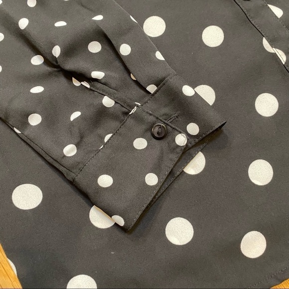Relativity Women’s Polka Dot Sheer Blouse. Size Small. Black - Picture 5 of 8